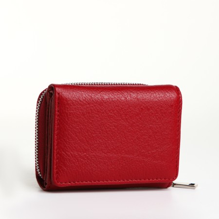 Women's wallet on a magnet, burgundy color