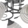 Economic Service Chamber of willow 5x40W E27, black 56x56x26 cm