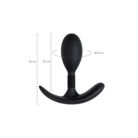 Anal plug A-Toys by Toyfa Tord S, silicone, black, 8.5 cm-10