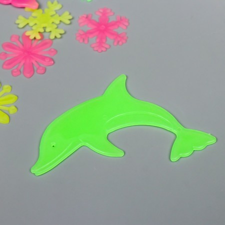 Stick phosphorus plastic "Snowflakes and dolphins" set of 12 pcs 17x12 cm-2