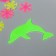 Stick phosphorus plastic "Snowflakes and dolphins" set of 12 pcs 17x12 cm