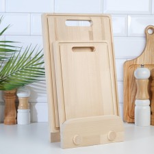 A set of cutting boards from birch on a stand, 2 pcs, 18x26 and 23x34 cm