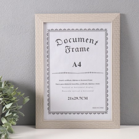 Photo frame Plastic format A4 "Basket weaving" white 24.4x33.1 cm