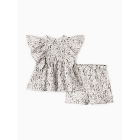 Kit for girls (blouse, shorts) minku color white, height 116 cm