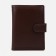 Male purse on the button, 3 in 1, for auto documents, passports, cards, bills, brown color