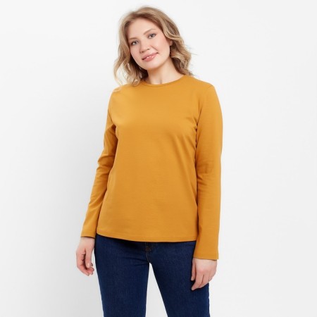 Longsliv Women's Minaku: Basic Line Mustard Color, size 50