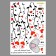 Interior plastic sticker "Liana with hearts" 90x60 cm