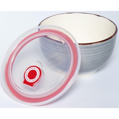 Saladnik with a lid of Elrington “Airgraph. Light graphite ”, 750 ml, d = 14 cm-1