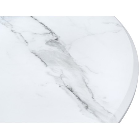 Wooden abylin table metal, white marble/black 90x90x76 cm-3