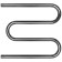 Dvin heated towel rail, water, m-shaped, 60/50, 1 ″, without shelf