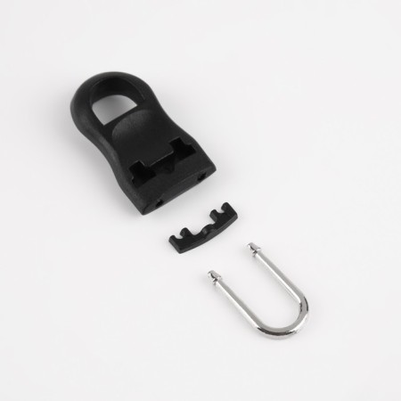 Lightning Puller, removable, 3.5 × 1.5 cm, 10 pcs, black color-2