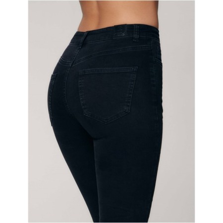 Women's jeans modeling on buttons Contte Elegant, size XS, color Washed Black-4