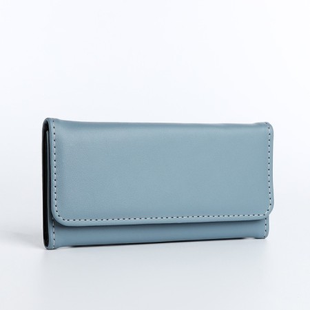Women's wallet on magnet, blue color