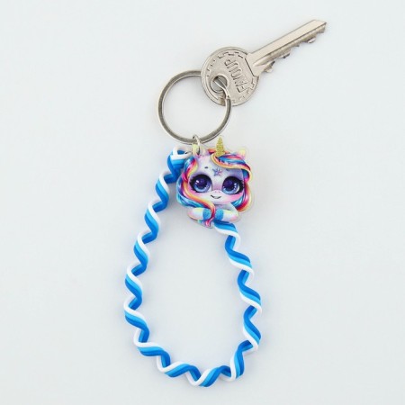 Key keychain children's cord "Asterisk" 15 x 6 cm-2