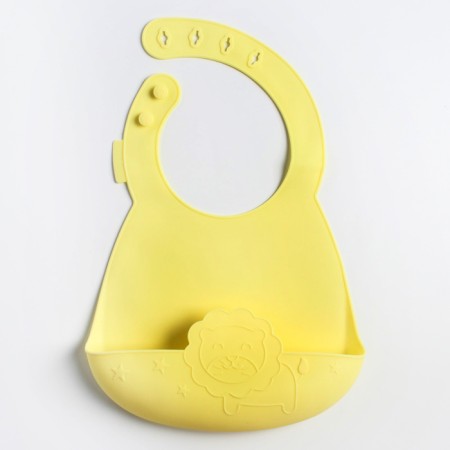 Blory for feeding "Leo" silicone with pocket, yellow color-2
