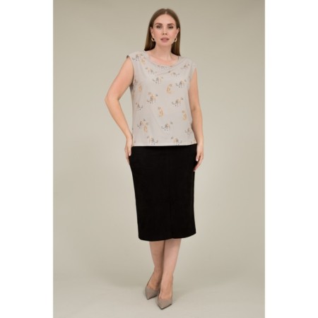 Top female, size 50, beige color-3