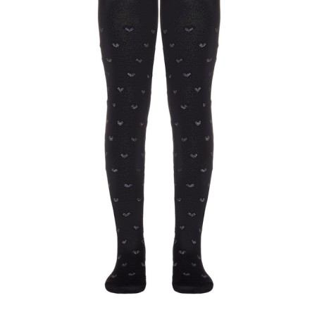 Pantyhose children's cotton CONTE KIDS TIP-Top, height 150-152 cm, black color