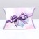 Folding box, pillow, "purple bow" 15 x 11 x 3 cm