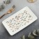 Ceramic "Flowers" dish, 20.5 x 12.5 x 1.8 cm, white color