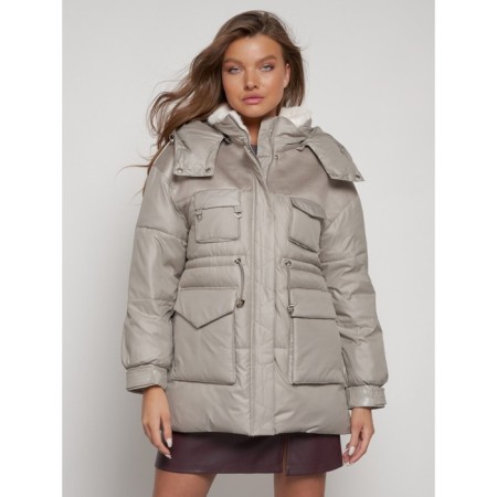Winter jacket, size 52, light brown color-8