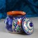 Sugar of Rishtan ceramics "Flowers", 1 l, blue