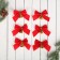 Decoration Christmas tree "bow with a bell" (set of 6 pcs) 10 cm, red