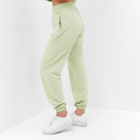 Women's costume (sweatshirt, trousers), pale green color, size 54-4
