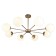 Lamp on the ESCADA rod, 2110/8P Gold. 8x40W, E14, 980x980x420 mm, Shampan