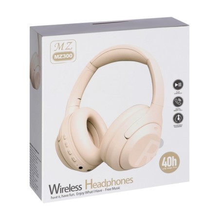 MZ300 headphones, wireless, full -size, microphone, BT 5.3, 400 mAh, beige-8