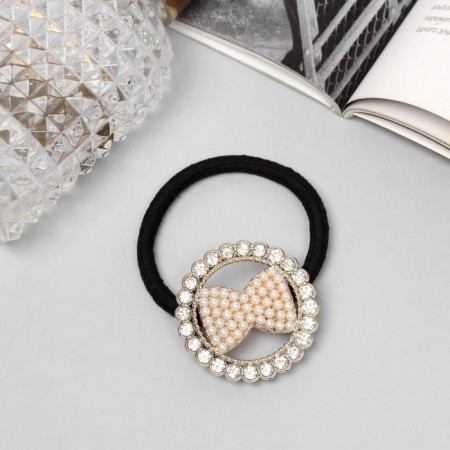 Hair elastic band "Fleur" bow, 5 cm-1