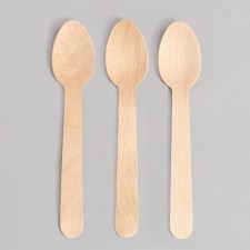 Tablespoons wooden, 14 cm, 12 pcs