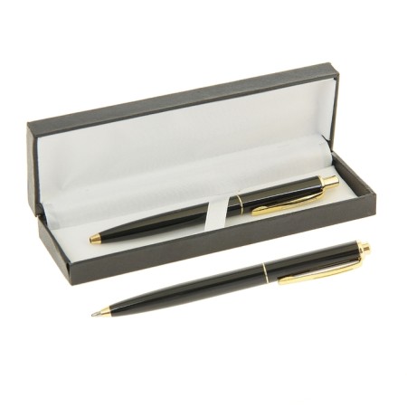 Gift handle, ball, automatic "Joker", in the leatherette case, black with gold-1