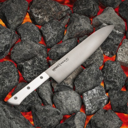 Koty Kitchen Samura Harakiri, chef, blade 24 cm, white hilt-1