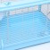A cage for rodents with a plastic fortification of 47 x 30 x 32 cm, blue