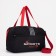 Sports bag with lightning, external pocket, long belt, black/red color