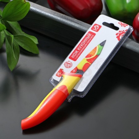 Kitchen knife with anti -wound coating of the “fruit” shares, blade 8 cm-3