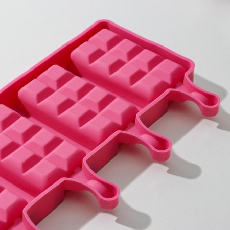 Form for ice cream "Waffle Horn", silicone, 25.6 × 14.5 cm, 4 cells (9.2 × 4.8 cm), MIX color-3
