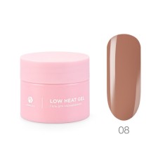 Low -temperature single -phase color gel Adricoco Low Heat, No. 08 Milk chocolate, 15 ml