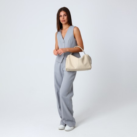 Board-sacking bag, long belt, beige color-8