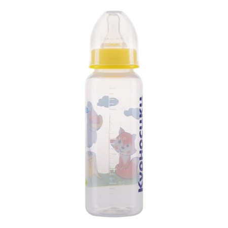 A bottle with silicone nipple milk, 250 ml, mix-4