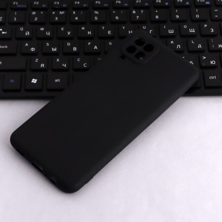 Innovation cover, for Samsung Galaxy A12, silicone, matte, black-2