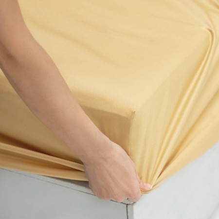 Vileshin sheet "Fergi", size 200x180x25 cm, beige color-1