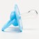 The dummy is classic, silicone, from 0 - 3 months, with a cap, blue color
