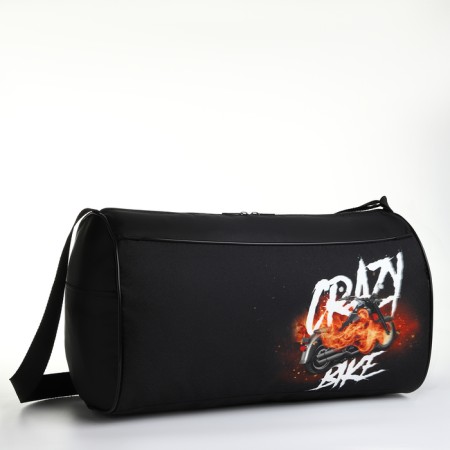 Sports bag with lightning, external pocket, black color-2