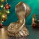 Figure "Snake of Cobra on Money with toad" 25x18cm, gold