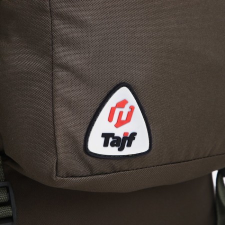 Tourist backpack, TAIF, 90 l, cord department, outer pocket, 2 side pockets, green color-7