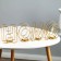 Summary of the metal desktop "Home", 13.5 x 42 cm, gold