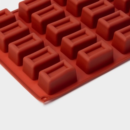 The baking uniform “Sweets. Baton”, silicone, 30 × 17 × 2 cm (4 × 2.3 × 2 cm), 25 cells, brown color-3