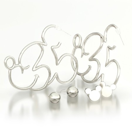 Metal earrings, 3 pairs, jewelry, Minnie Mouse