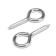 Screw-ring, tundra, white zinc, 3x30 mm, 10 pcs